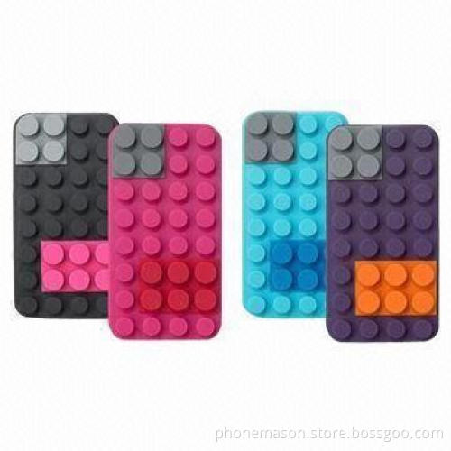 TPU Protective Cases for iPhone 4/4S, with Mix and Colorful Design